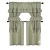 Kate Aurora Country Farmhouse Living Solid Colored Cafe Kitchen Curtain Tier & Swag Valance Set - 2 of 2
