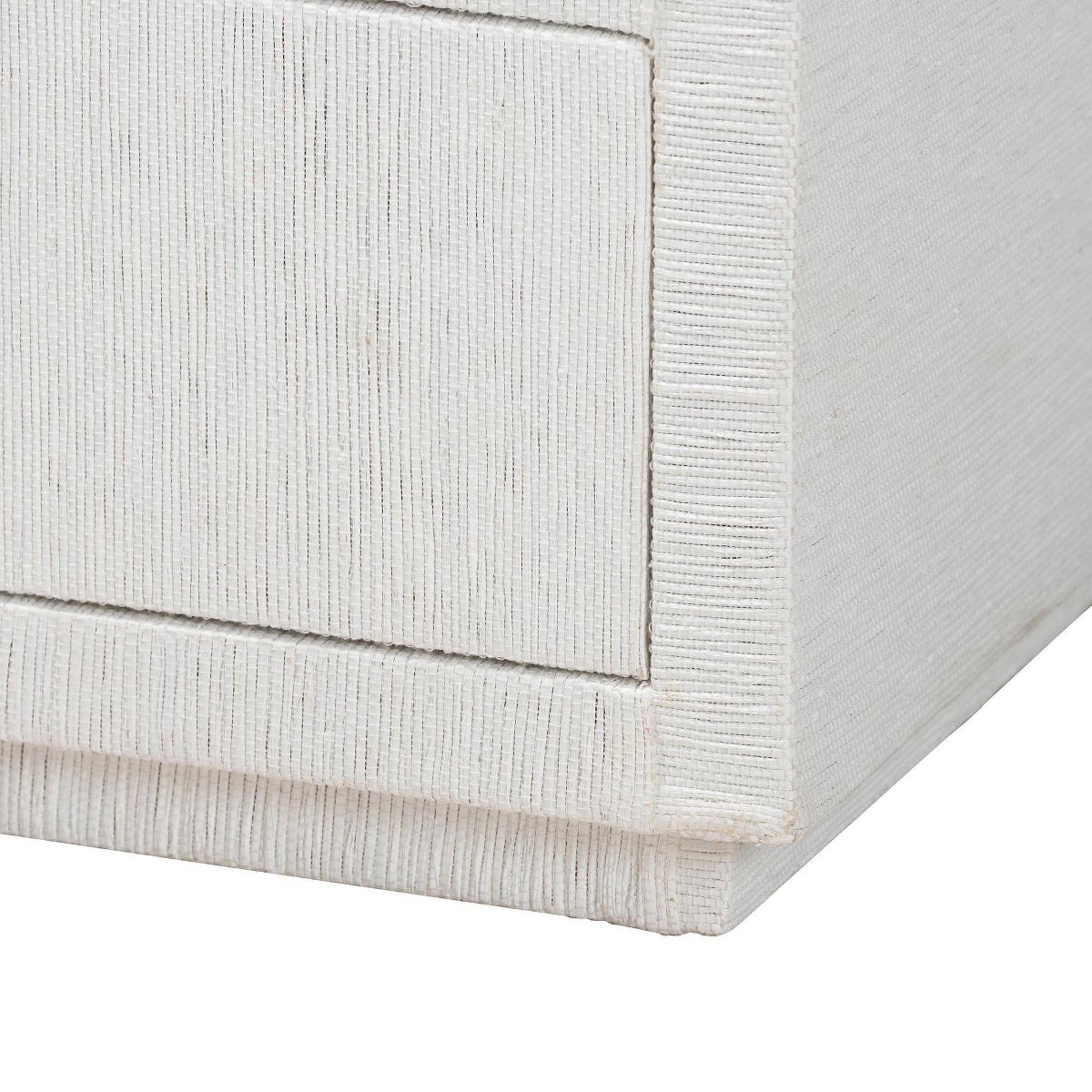 bali & pari Kai Grasscloth End Table White - thumbnail 2