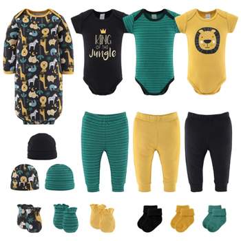 The Peanutshell King of the Jungle 16-Piece Baby Clothes, Layette Gift Set, 0-3 Months