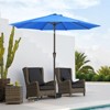 Hyleory 9' Sapphire Blue 8 ribs Sunbrella,Hyleory Tilt Market Patio Umbrella with Oval Ribs Iron Pole, Sturdy and Adjustable - image 2 of 4