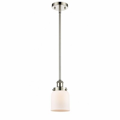 Bell - 1 Light Stem Hung Mini Pendant In Industrial Style-10 Inches Tall and 5 Inches Wide