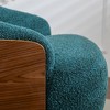 DYHOME 30.3" W Swivel Barrel Chair, Boucle Upholstered Accent Chair, No Assembly Required - 4 of 4