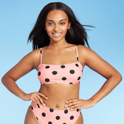 polka dot swim top