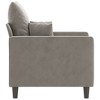 vidaXL Sofa Chair Light Gray 23.6 in. Velvet - 4 of 4