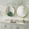 Apmir Round High Quality Aluminum Alloy Framed French Cleat Mounted Wall Decor Bathroom Vanity Mirror in matte black with 5-Year Warranty - 3 of 4