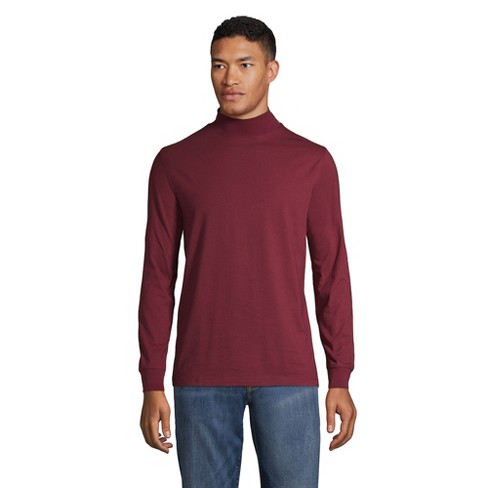 Lands' End Men's Tall Super-T Mock Turtleneck - X Large Tall - Rich Burgundy