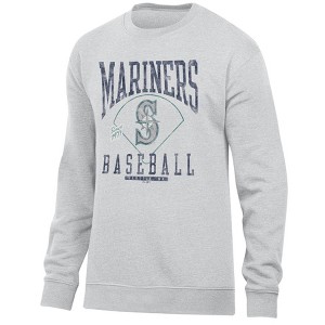 MLB Seattle Mariners Men's Ash Crewneck Sweatshirt - XXL : Target