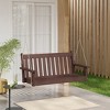 WestinTrends Malibu Outdoor Patio HDPE Hanging Front Porch Swing Bench - 2 of 4