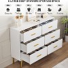 Zstar Bedroom wooden dressing table, chest of drawers with metal handles - 4 of 4