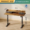 GALAXHERO 48×24 Inch Electric Adjustable Standing Desk with Drawers for Home Office, Sit to Stand Desk with Storage Shelf - 2 of 4