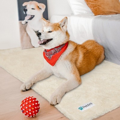 PetAmi Beige Medium Waterproof Faux Shearling Dog Blanket