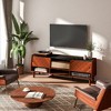 LOVMOR Mid Century 67 INCH Modern Entertainment Center with Rattan Drawer - 2 of 4