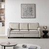 VASIP Beige Corduroy Sofa with Hidden Storage – Modern Living Room Sectional, Easy-Clean Fabric Couch for Small Spaces, Removable Cushions - 2 of 4