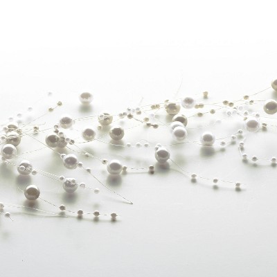 Sullivans Decorative Pearl Bead Garland  Set of 4  5'L Off-White