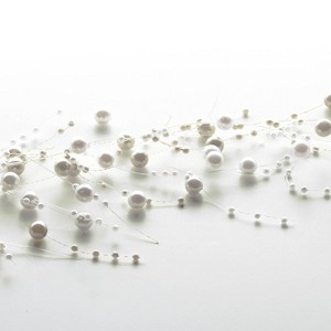 Sullivans Decorative Pearl Bead Garland  Set of 4  5'L Off-White - 1 of 3