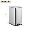 GustoWave 2.6 Gallon Kitchen Stainless Steel Trash Can with Soft Lid and Removable Inner Bucket, Suitable for Trash Cans in Kitchen, Bathroom, Bedroom - 4 of 4