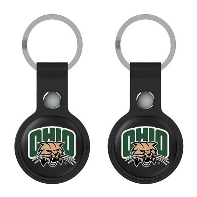 Keyscaper NCAA MAC Universities Insignia Black Airtag Holder 2-Pack