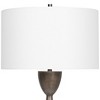 Uttermost Waller Table Lamp – Handcrafted Cast Aluminum, Old Iron Finish, 35.5” Tall, White Drum Shade - 4 of 4