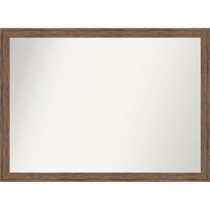 Amanti Art Pia Medium Brown Narrow Non-Beveled Framed Bathroom Vanity Wall Mirror - 1 of 4