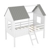 CAVINAS Twin Size Modern Low Loft Bed with Two Side Windows & Ladder,House Bed Frame for Bedroom,Kids Room - 2 of 4