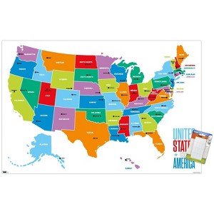 Trends International Map - United States Of America 2022 Unframed Wall Poster Prints - 1 of 4