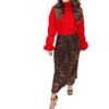 Women's High-neck Sweater With Textured Sleeve - Cloud Ten - 4 of 4
