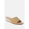 Osminda Raffia Clear Heel Wedge Sandals Women - 2 of 4