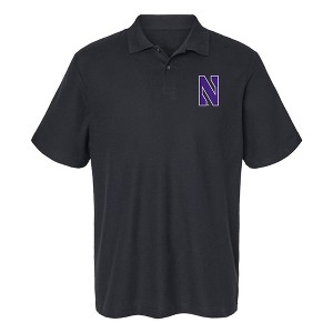 Men's Northwestern University Primary Mark Cotton Polo Short Sleeve T-Shirt - 1 of 4