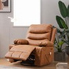 Jojoka 360° Swivel Rocker Recliner Sofa, Upholstered Fabric Glider with Massage & Heat, Side Pockets & Cup Holders, for Small Spaces - 3 of 4