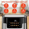 Air Fryer 7.5 QT Large Capacity Digital Hot Air Oven with Window & Light, Family Size Oil-Free Air Fryer with 10 Presets,100 Liners - 2 of 4