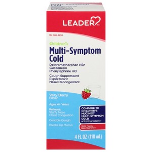 Leader Children's Very Berry Flavor Multi-Symptom Cold 4 fl oz - 1 of 4