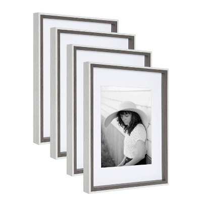 Designovation Gallery Rectangle Wood Wall Frame, 11x14 Matted To