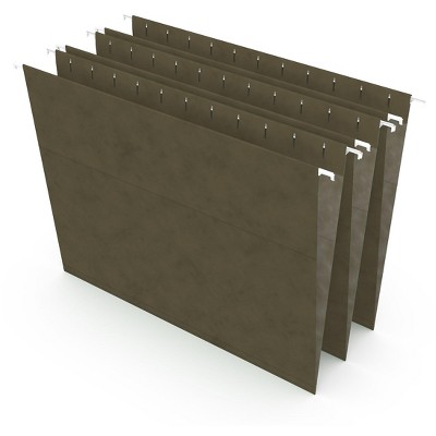 MyOfficeInnovations Hanging File Folders Letter Size Standard Green 25/Box (521229)