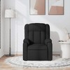 vidaXL Massage Recliner Chair Black Fabric - 3 of 4
