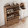 Garvee Shoe Cabinet with 3 Drawers, Wooden Shoe Organizer with Adjustable Shelf, Shoe Storage Hidden Shoe Cabinet for Hallway Living Room - 4 of 4