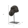HomeRoots 16" Brown Resin Gorilla Face Tabletop Sculpture - 3 of 4