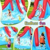 HOMDOX 174" × 152" × 90" Inflatable Water Slide with Splash Double Slide, Climbing Wall, Giant Water Play Ball Pool, 2 Water Cannons, Water Slide Park - 4 of 4