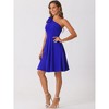 INSPIRE CHIC Women's Christmas Party Elegant Flared Bow One Shoulder Evening Cocktail Dresses - 4 of 4