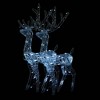 vidaXL Acrylic Reindeer Christmas Decorations 2 pcs 47.2 in. Cold White - 2 of 4
