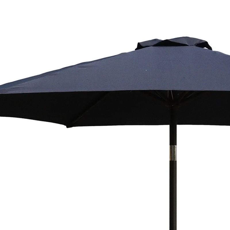 Four Seasons Courtyard Rockland 9 Foot Market Patio Table Umbrella with Aluminum Pole for Outdoor Space, Garden, Deck, and Porch, Navy Blue, 5 of 7