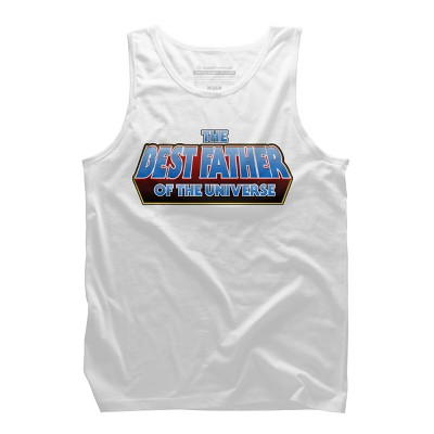 Men's Design By Humans The Best Father of the Universe By Melonseta Tank Top