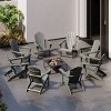 WestinTrends Highland Outdoor Patio HDPE Adirondack Chairs With Cup Holders (Set of 8) - 2 of 4