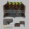 Barton 2-Piece Plastic Raised Garden Bed Planter Box with Self-Watering Drainage Holes for Flowers - 4 of 4