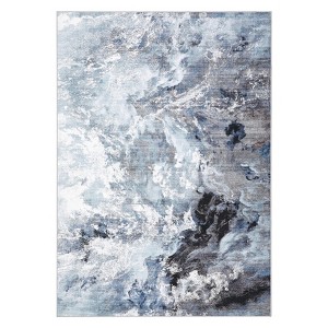 Machine Washable Non-Slip Rubberback Runner Modern Abstract Geometric Print Carpet Traditional Area Rug for Hallway,Bedroom,Living Room - 1 of 4