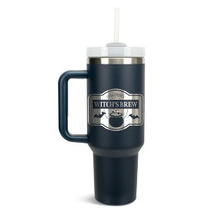 100 North Witch's Brew Cauldron Halloween Wrap-Around 40 Oz. Stainless Steel Water Bottle Coffee Mug, Spill & Leak Resistant, Travel Tumbler with - 1 of 4