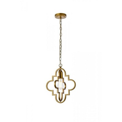 Elegant Lighting Sandara 1 light pendant in brass