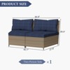 YARDSIGHT Outdoor Wicker Loveseat with All-Weather Cushions  Perfect for Patio & Garden - 3 of 4