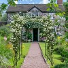 Extra Large A-Frame Cucumber Trellis Metal Archway Arbor Vegetables Plants Arch Grape Support Shelf Garden Tunnel with Climbing Net - 2 of 4