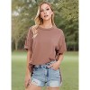 EXLURA Womens Summer Oversized T Shirts Casual Short Sleeve Loose Crewneck Tunic Plus Gym Workout Top - 2 of 4