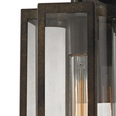Hazelnut Bronze Dimmable Glass Shade Outdoor Sconce